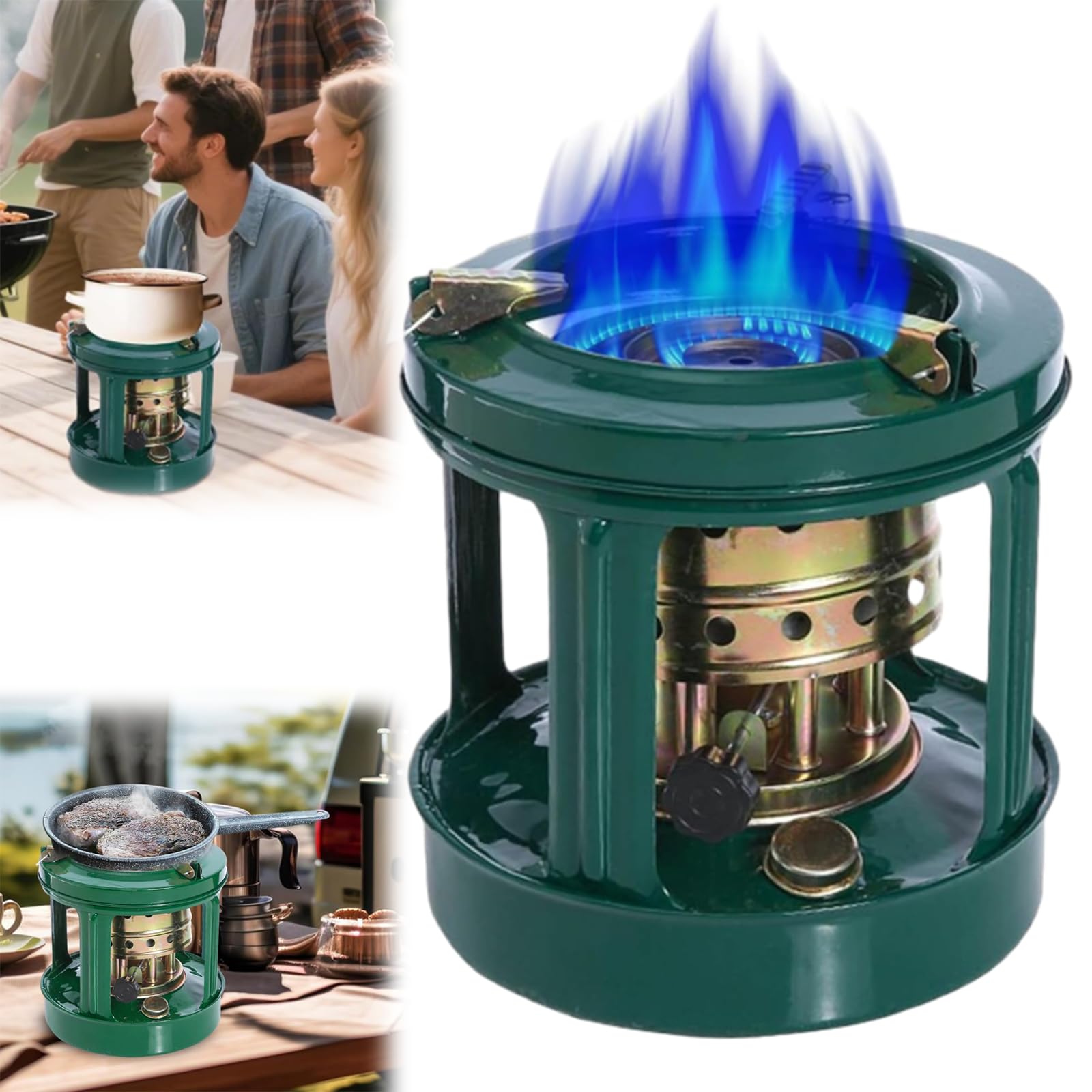 Stufa a cherosene portatile 8 stoppini riscaldatore portatile stufa da campeggio fornello da campeggio riscaldatore da campeggio all'aperto e bruciatore di utensili da cucina, barbecue, pic-nic
