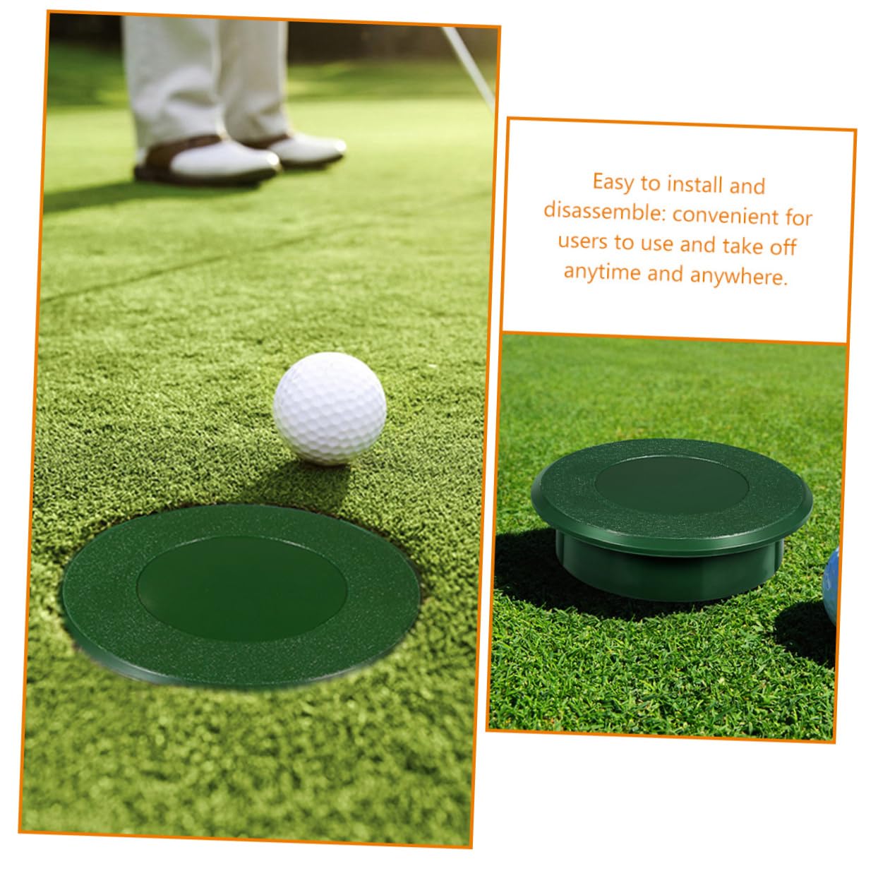 BCOATH Golf Training Hole Cup Cover Abs Plastic Putting Cup Golfing Practice Aid for Golf Putting Game
