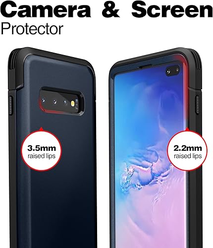 Miniatura 6 de SURITCH Funda para Samsung Galaxy S10 Plus, protector de pantalla integrado Protección completa de 360 de grado militar, a prueba de golpes,