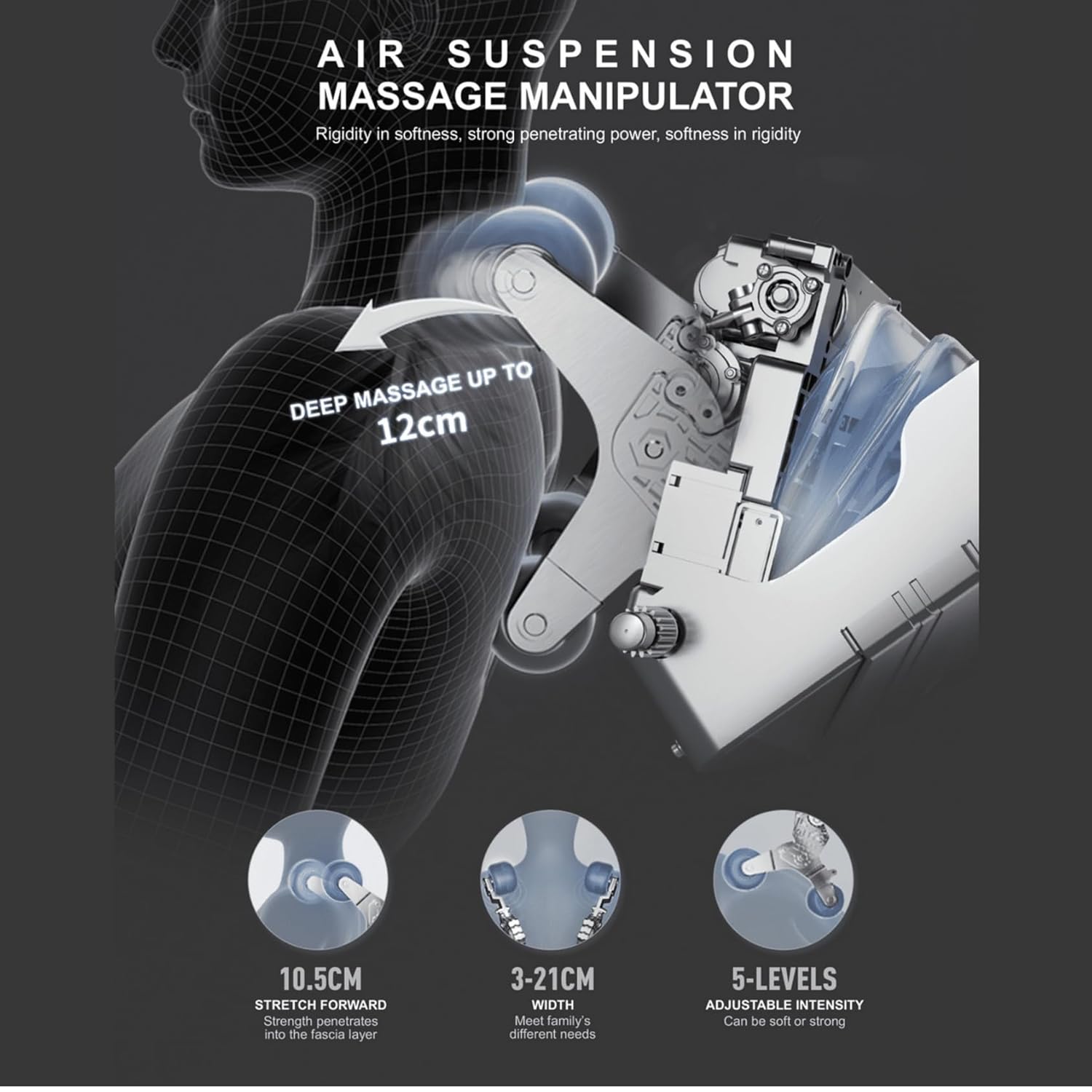 Apollon A372-2 Massage Chair, 4D Airmatic Robotic Massage with Extra Long Guide Rail, Advance Massage Technique, Graphine Heating, / Full Body Massage Chair for Pain & Stress Relief (Grey) Apollon A372-2 Massage Chair, 4D Airmatic Robotic Massage with Extra Long Guide Rail, Advance Massage Technique, Graphine Heating, / Full Body Massage Chair for Pain & Stress Relief (Grey)