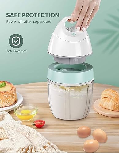 Miniatura 4 de Batidora de huevos de pie, batidor eléctrico de huevos, mini espumador perfecto para crema, café, matcha, chocolate caliente, batidora de mano