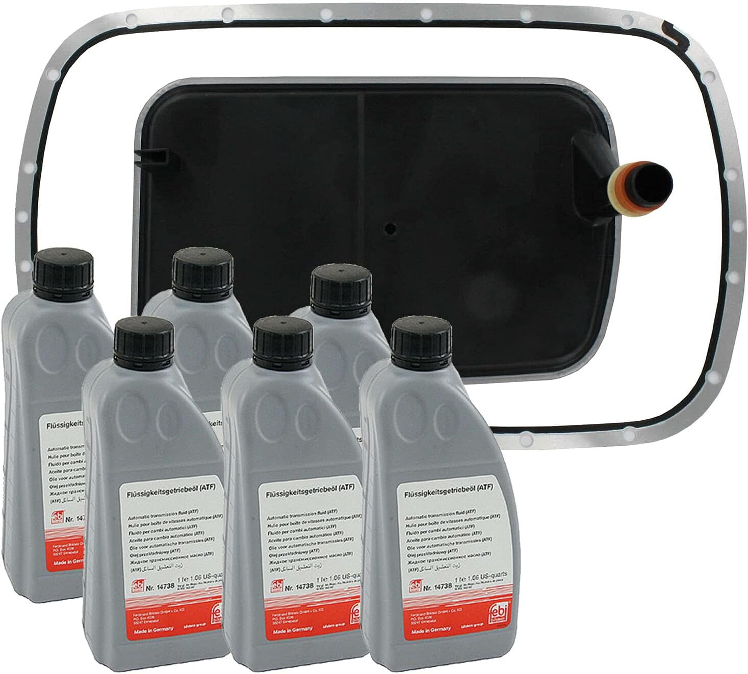 6-Quarts Fluid & A5S 360R A5S 390 Transmission Filter kit Compatible with E46 330 E39 X3