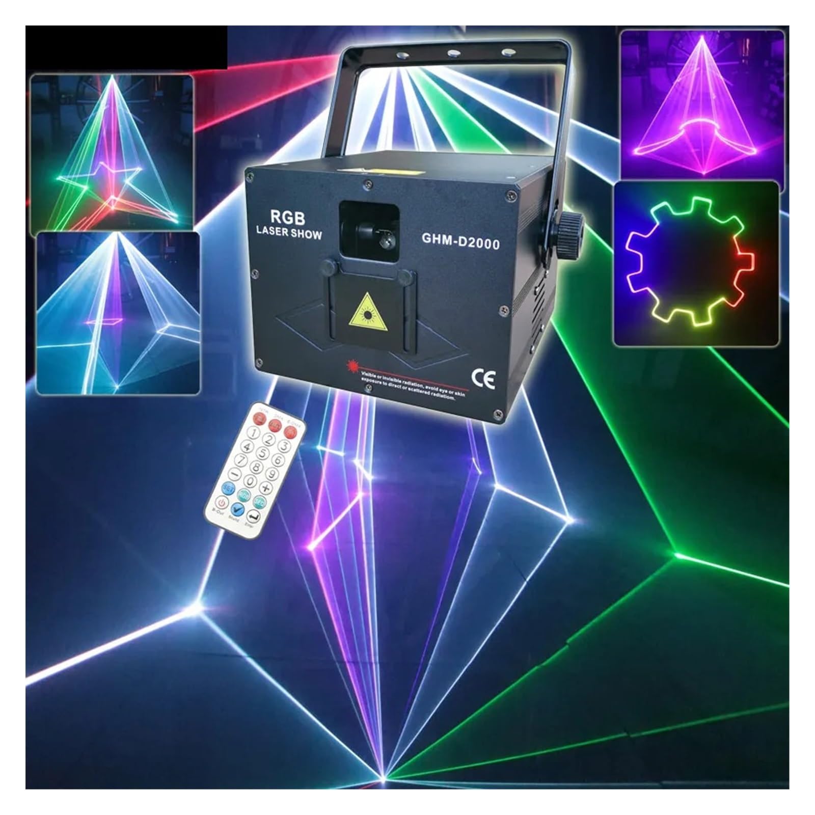 Moi di animazione con fascio RGB 2W/3W/5W DJ Dance Bar Discoteca Proiettore di luci Lampada for effetti scenici Spettacolo per feste, club, bar, Halloween, Natale(W_0)
