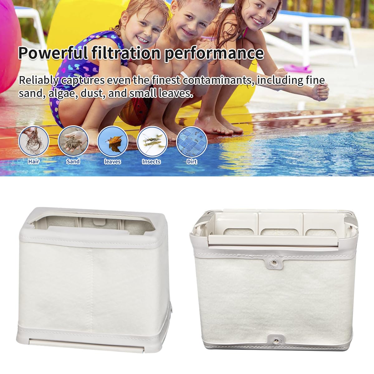 YanBan 1 Unidad Cesta de Filtro Integrada de Doble Capa Ultrafina, Compatible con Aiper Scuba S1, S1 Pro, N1 y N1 Pro los Robots Inalámbricos para Piscinas