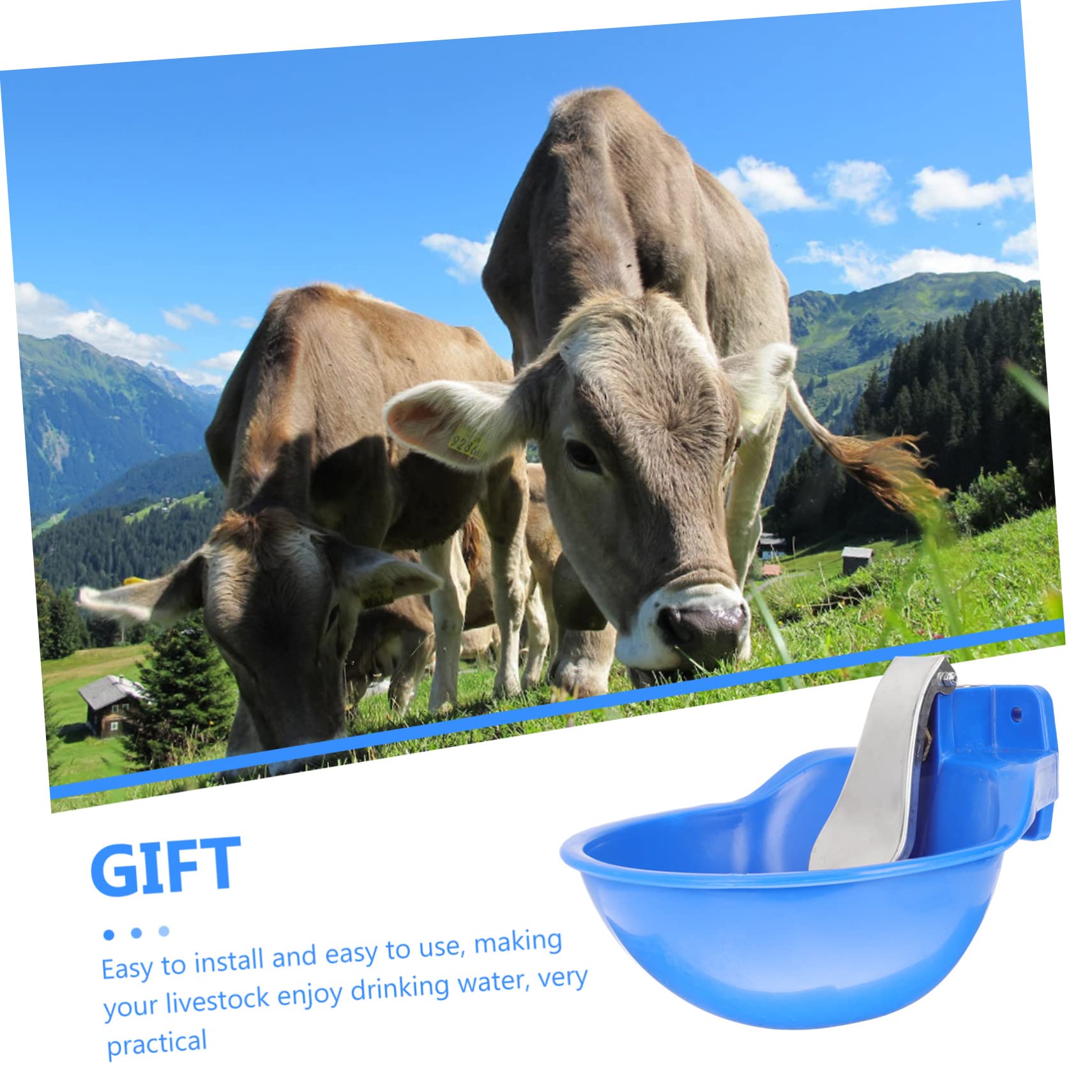POPETPOP Fuente De Agua Potable Automática Para Ganado Comedero Para Vacas De Acero Inoxidable Bebedero Para Granja Sistema De Abrevadero Para Aves De Corral