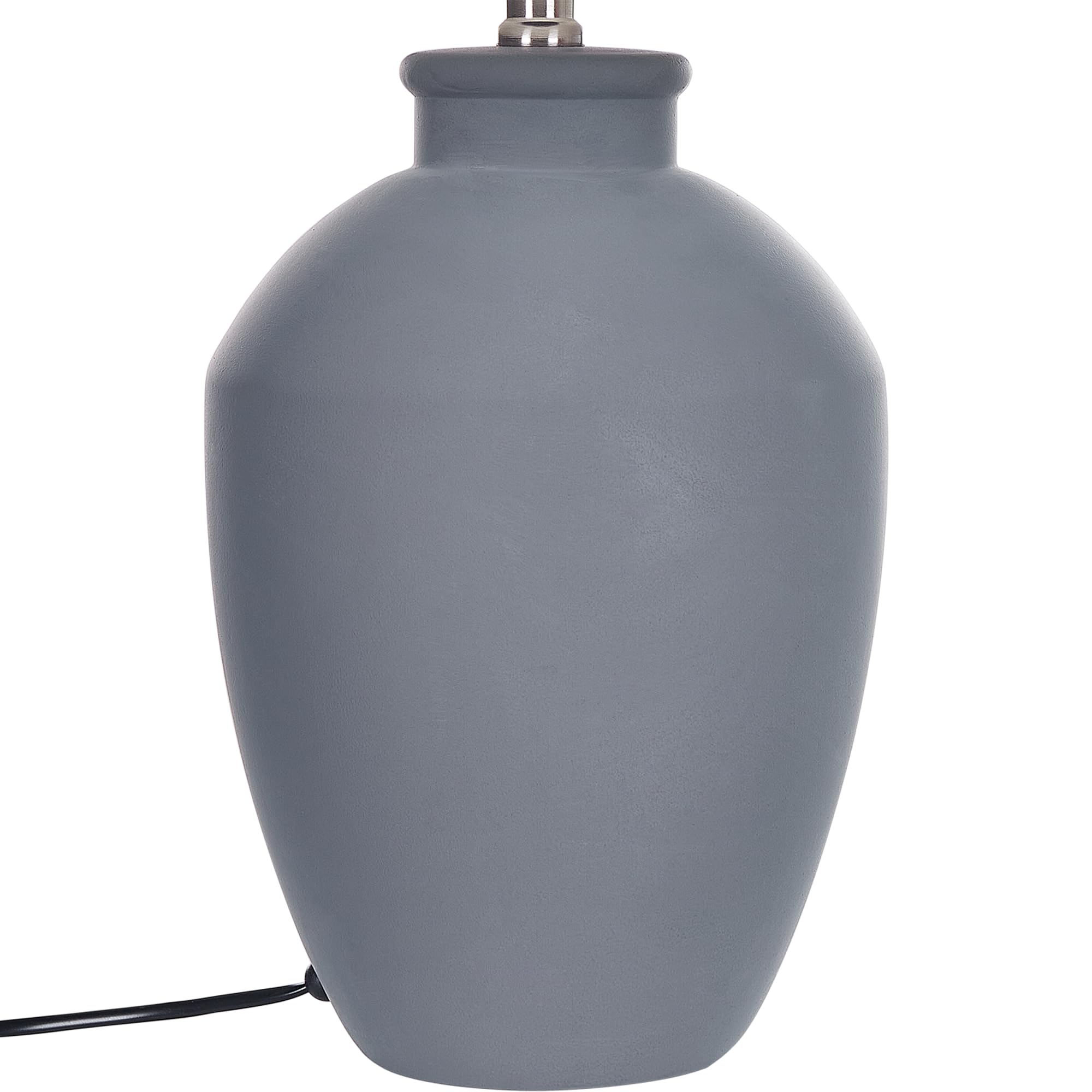 Beliani Tischlampe – Keramikfuß In Vasenform Mit Leinenschirm, Verstellbar, 57 Cm Hoch