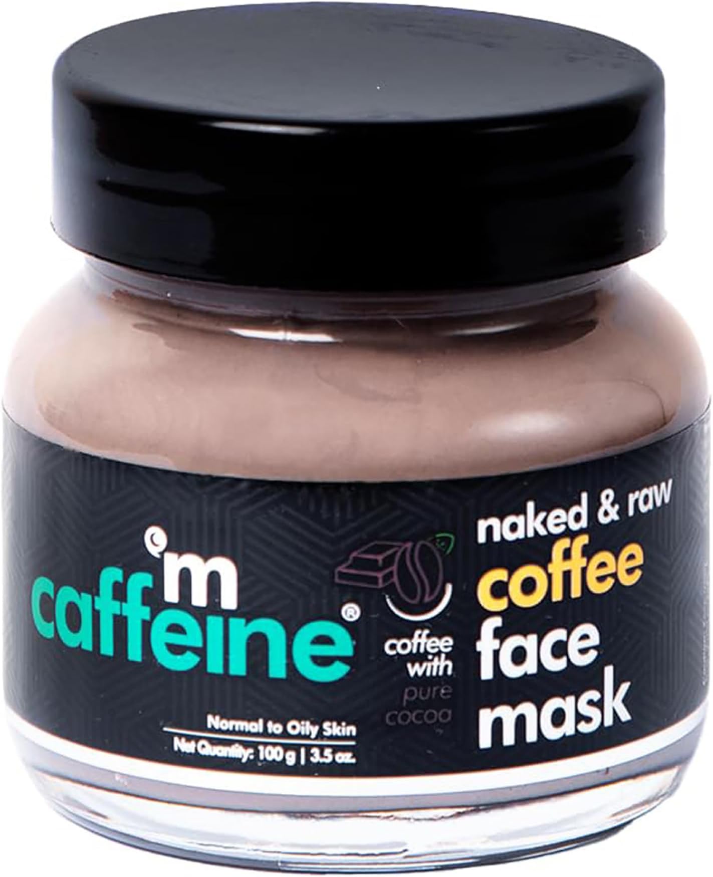 mCaffeine Coffee De Tan Face Pack Mask with Kaolin Clay, Multani Mitti & Bentonite Clay | Removes Tan, Cleanses Pores & Controls Excess Oil | For All Skin Types (100gm)