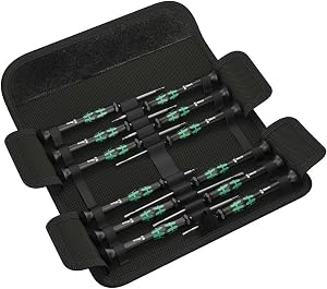 Wera 05073675001 Kraftform Micro-Set/12 Sb 1 Screwdriver Set for Electronic Applications, 12 Pieces