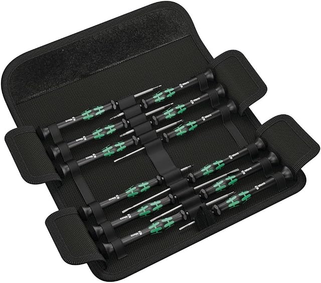Wera 05073675001 Ensemble Kraftform Micro-Set/12 Sb 1 pour applications électroniques, 12 pièces