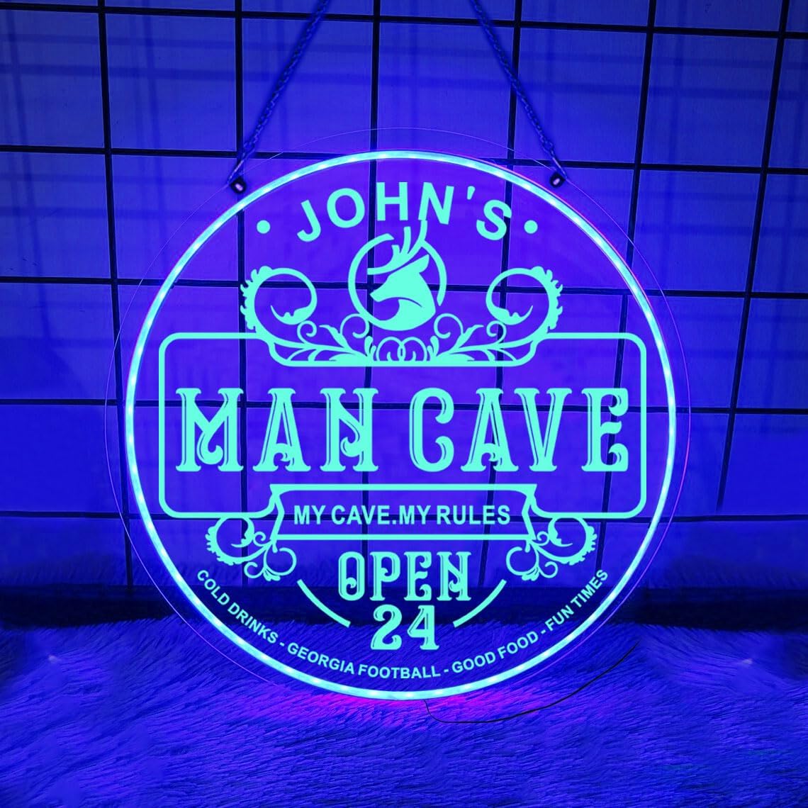 Man Cave Neon Signs, Personalized Man Cave Decor, Man Cave Neon Lights, Man Cave Led Sign, Man Cave Light Up Sign, Man Cave Custom Sign