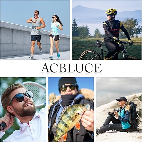 Miniatura 6 de ACBLUCE Lentes de sol deportivos polarizados para hombres y mujeres, ideales para conducir, pescar, béisbol y correr, marco irrompible TR90