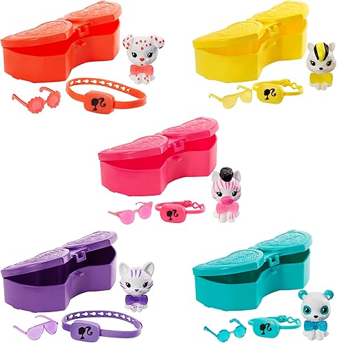 Mattel - Barbie Color Reveal Pets Serie monocromática, un color sorpresa revelado con cada transacción