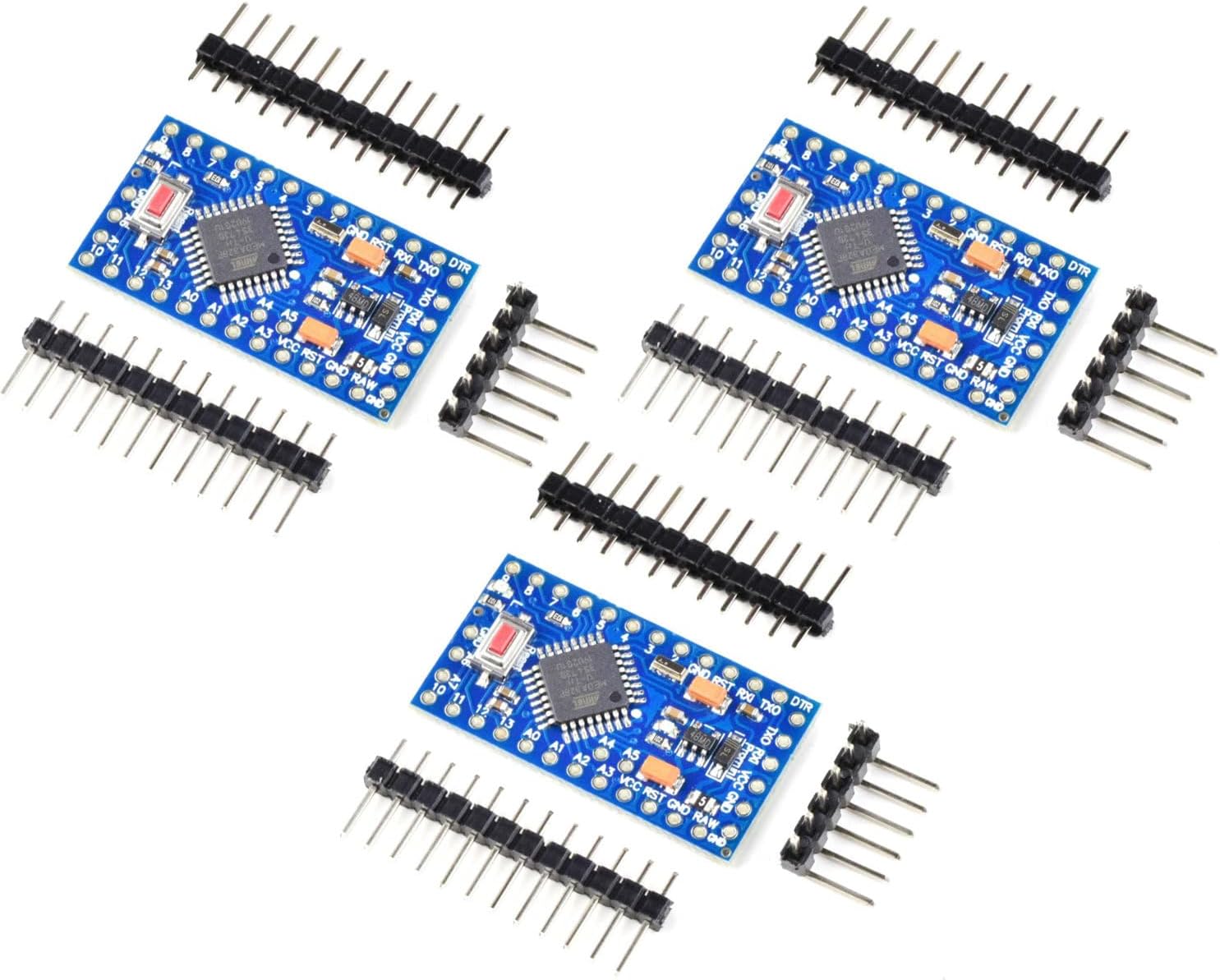 CANADUINO® 3 x Pro Mini ATmega328P Module 5V - 16MHz - 100% Compatible ...