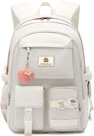 Hidds 15.6 Inch Kids and Women's School Backpack with Multiple Compartments, Waterproof Nylon