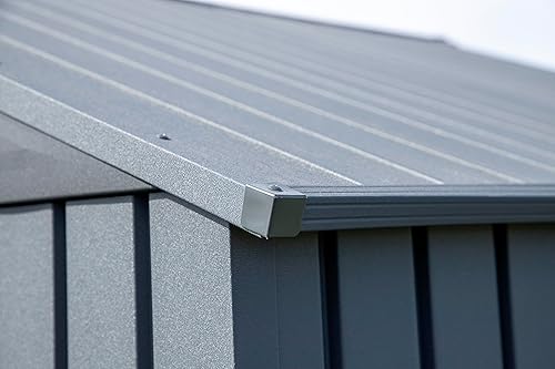 Miniatura 9 de Arrow Shed Elite 12' x 16' Outdoor Lockable Gable Roof Steel Storage Shed Building, Anthracite