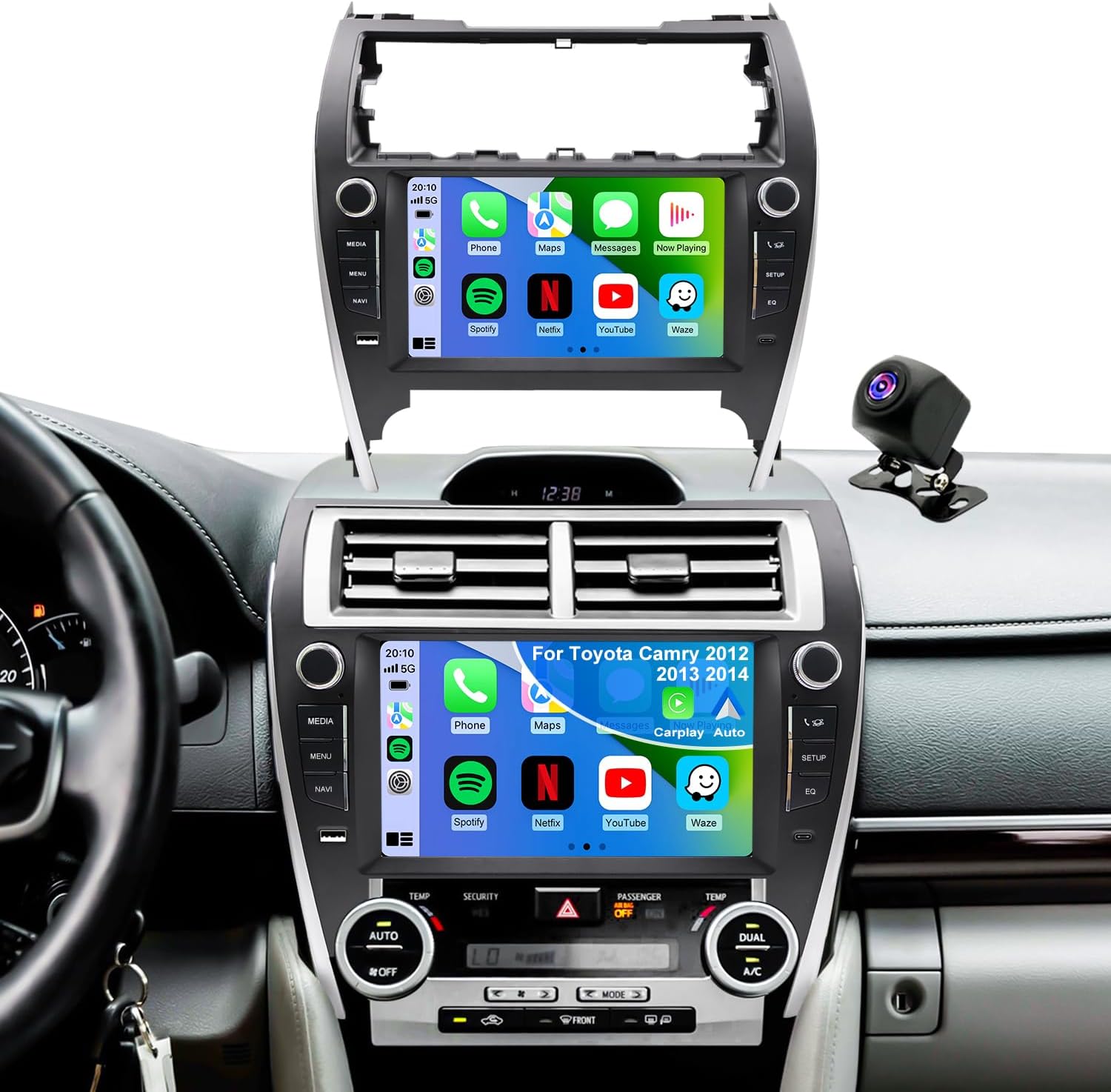 64G Upgrade Car Radio for Toyota Camry 2015 2016 2017, Android 13 Car Stereo, 10 Inch Touch Screen Wireless CarPlay & Android Auto, Bluetooth 5GWiFi GPS Navigation FM Backup Camera Fit J.B.L Version