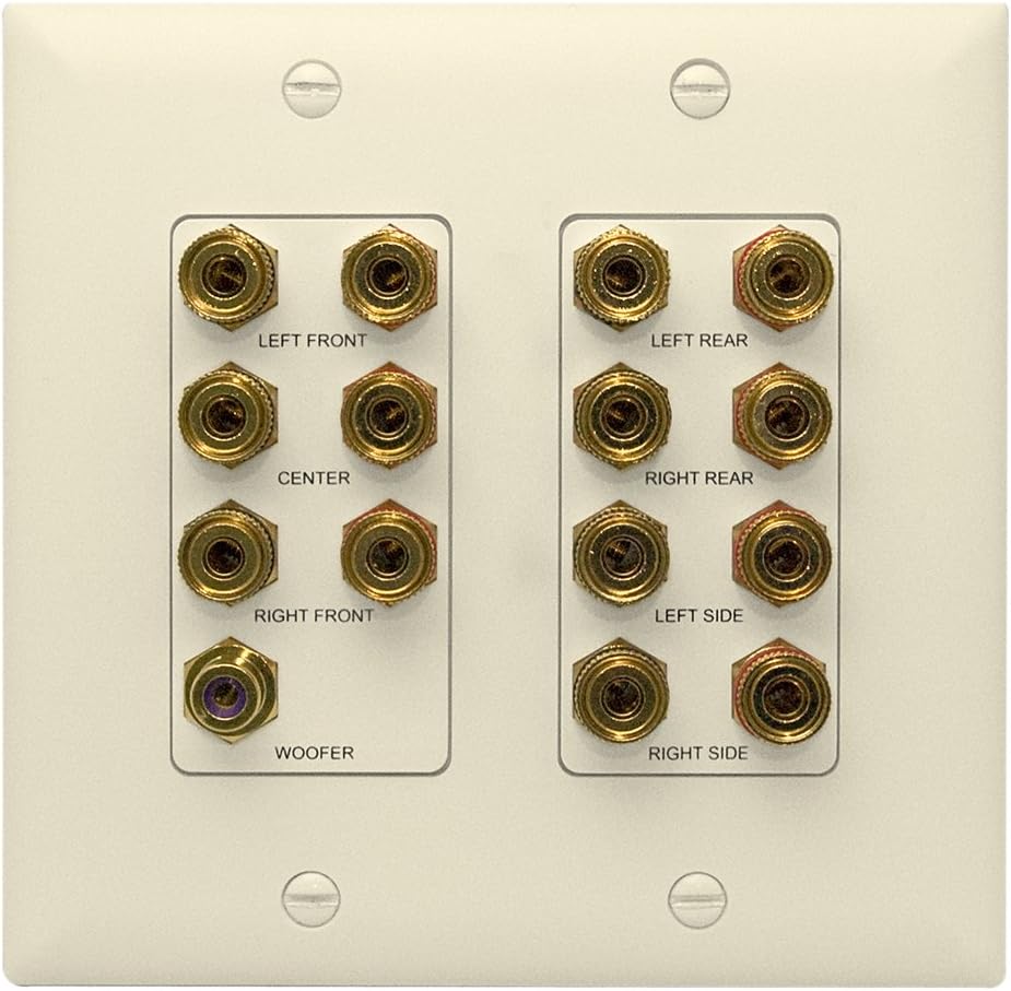 OnQ WP9009LAV1 7.1 Home Theater Connection Kit, Light Almond BigaMart