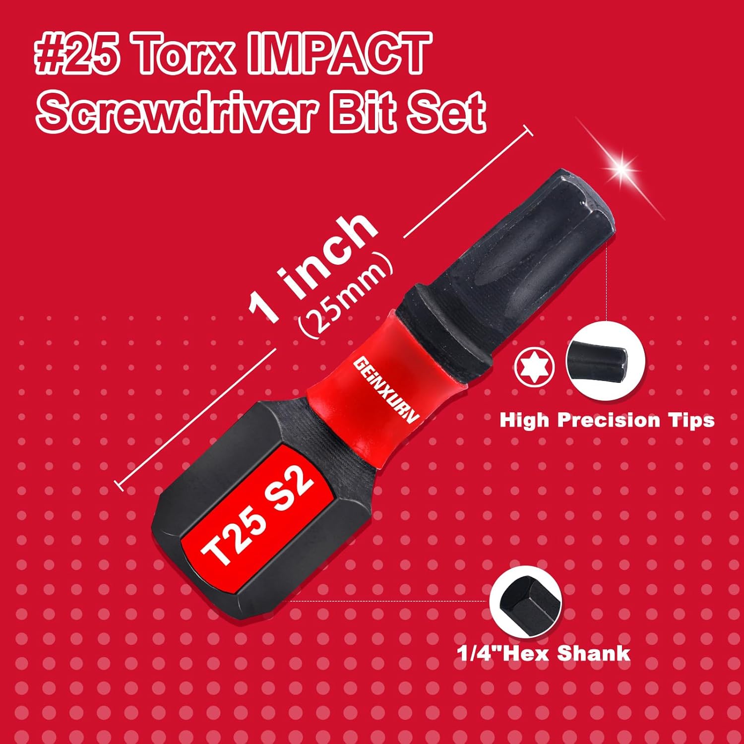 181 Pieces Impact Screwdriver Bits Set with Colorful Boxes, 1" Magnetic (PH2,PZ2,SQ2,T10,T15,T20,T25,T30) S2 Steel Multi Driver Bits - Image 5