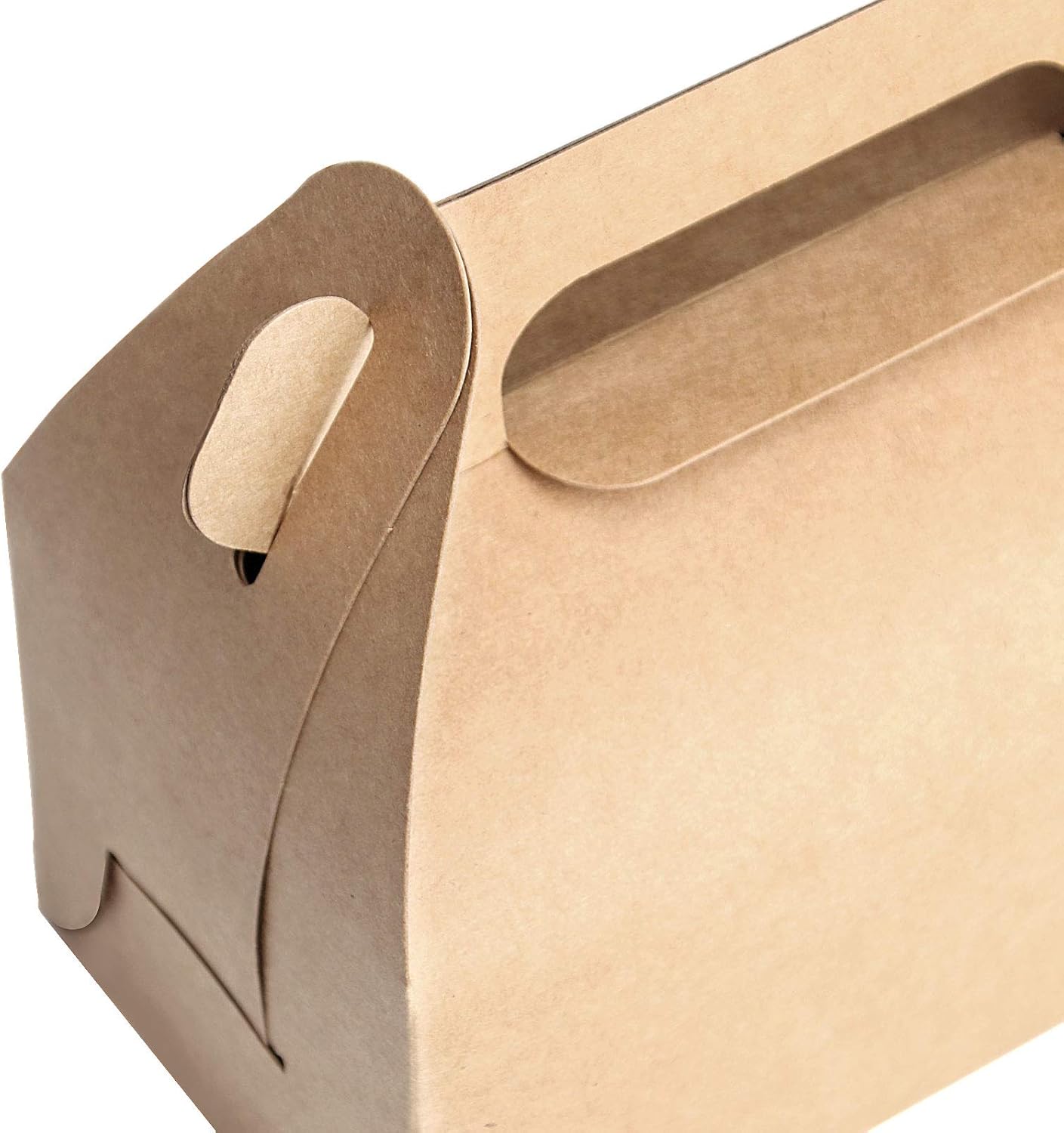 HOZEON 100 PCS Kraft Gable Treat Boxes, 6.4 x 3.5 x 3.2 Inches Strong and Durable Gable Boxes, Recycled Party Candy Treat Boxes for Birthday Party, Wedding, Baby Shower - Image 3