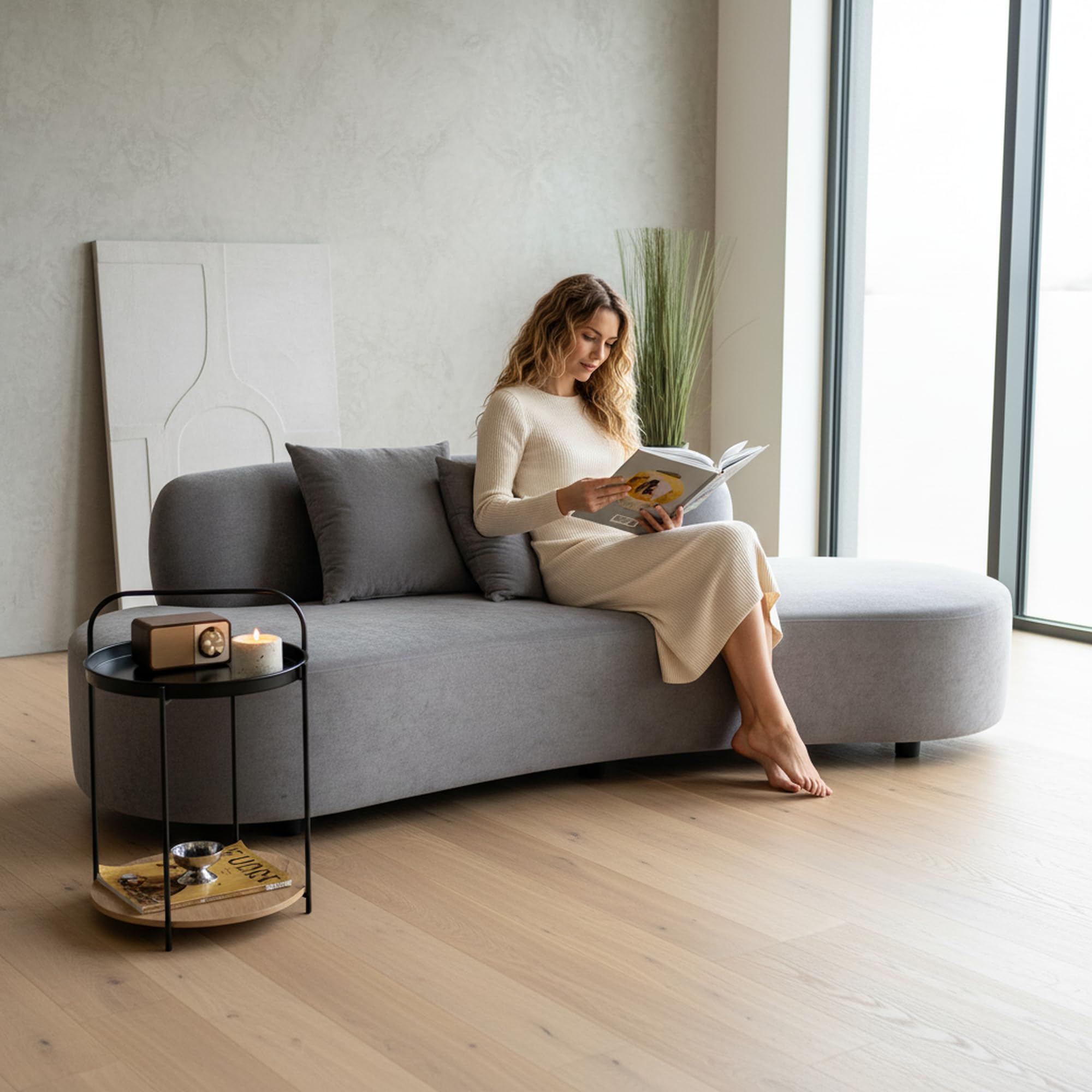Photo 1 of Container Furniture Direct 90" Curved Velvet Sofa