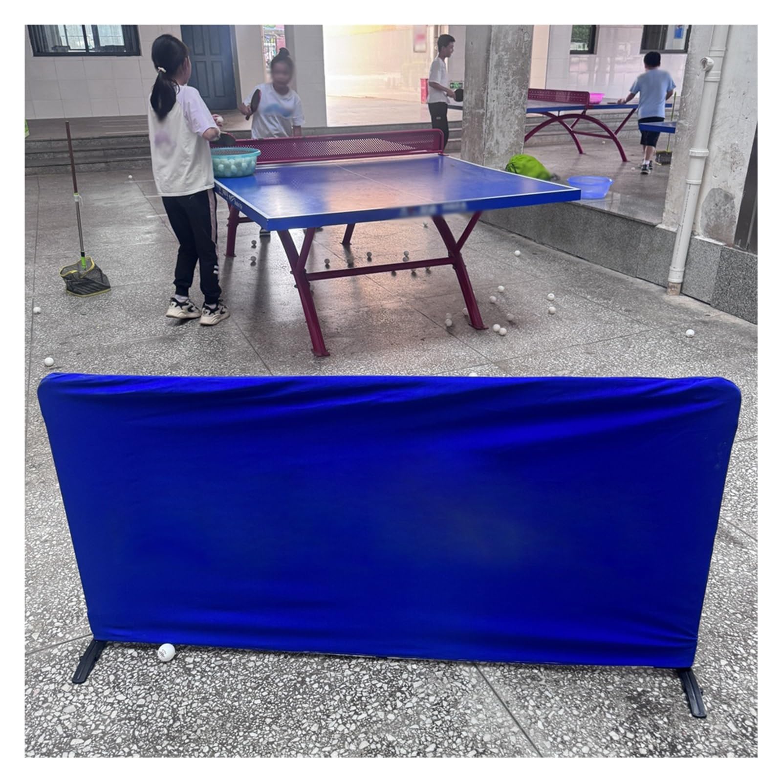 JYHHCYS 4.6 Foot 6.5 Ft Long Ping Pong Barrier Fence, Commercial Table Tennis Baffle Barrier Table Tennis Field Fence, Pickleball Court Barrier with Spliced Bottom Feet ?(78-7/10 x 28-3/10 in)