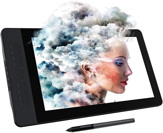 GAOMON PD1561 Pen Display & AP50 Passive Pen -15.6'' 8192 Tilt-Support HD Graphics Drawing Monitor Tablet for Digital Drawing/Animation/Online Teaching and Meeting
