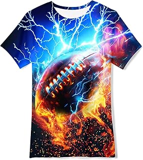 Unisex 3D Graphic Novelty Short Sleeve T-Shirt for Teens (7-12 Years)