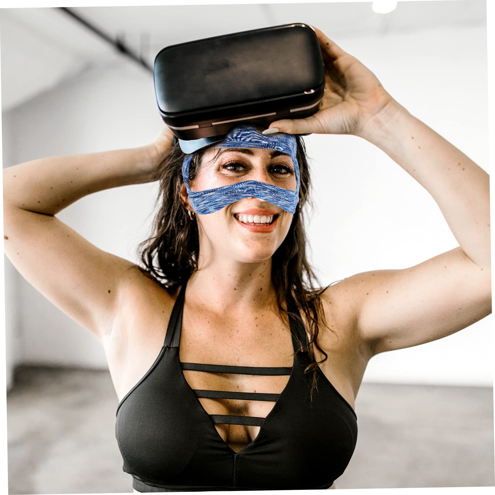 DOITOOL 4 Piezas Gafas De Realidad Virtual Cubierta Facial VR Accesorios Faciales Cubierta De Ojo para VR Banda De Sudor Transpirable VR 3D Absorber El Sudor Poliéster
