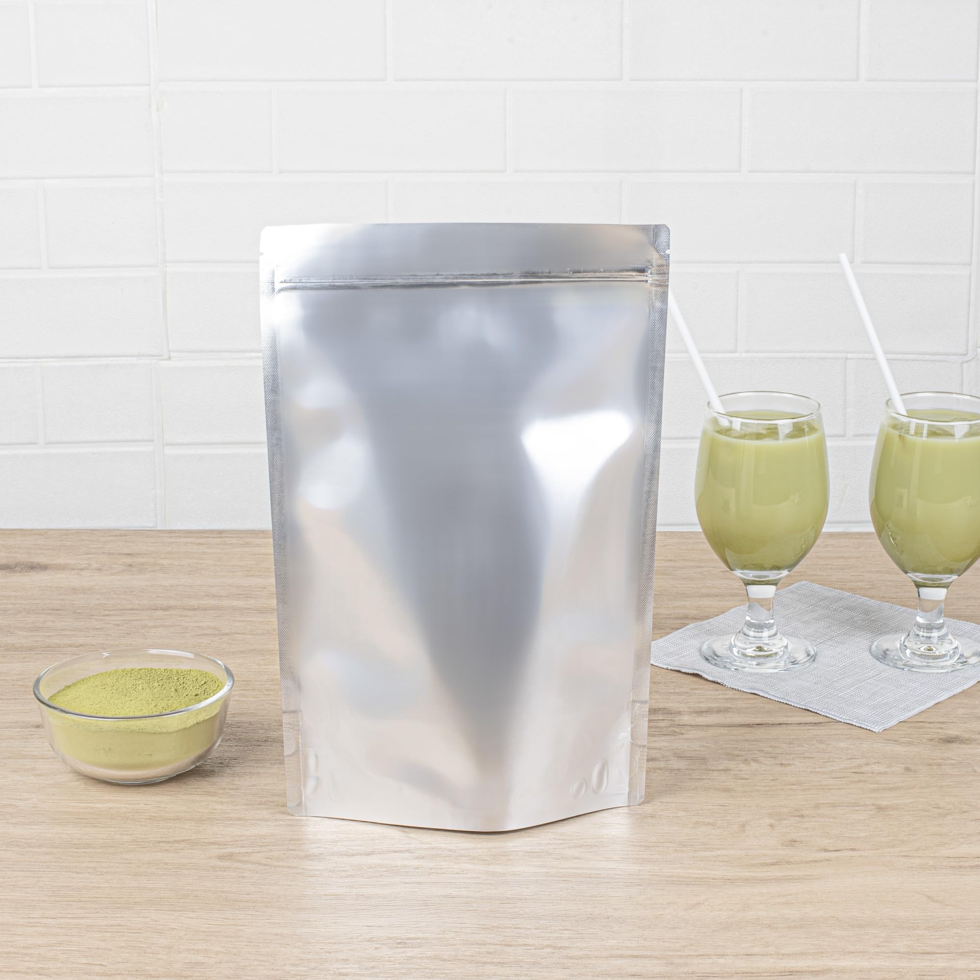 Restaurantware-Tea Tek 35 Ounce Powder Mixes 10 Resealable Powder Mixes For Beverages - Matcha Green Tea Flavoured Vaccum-Sealed — view 4