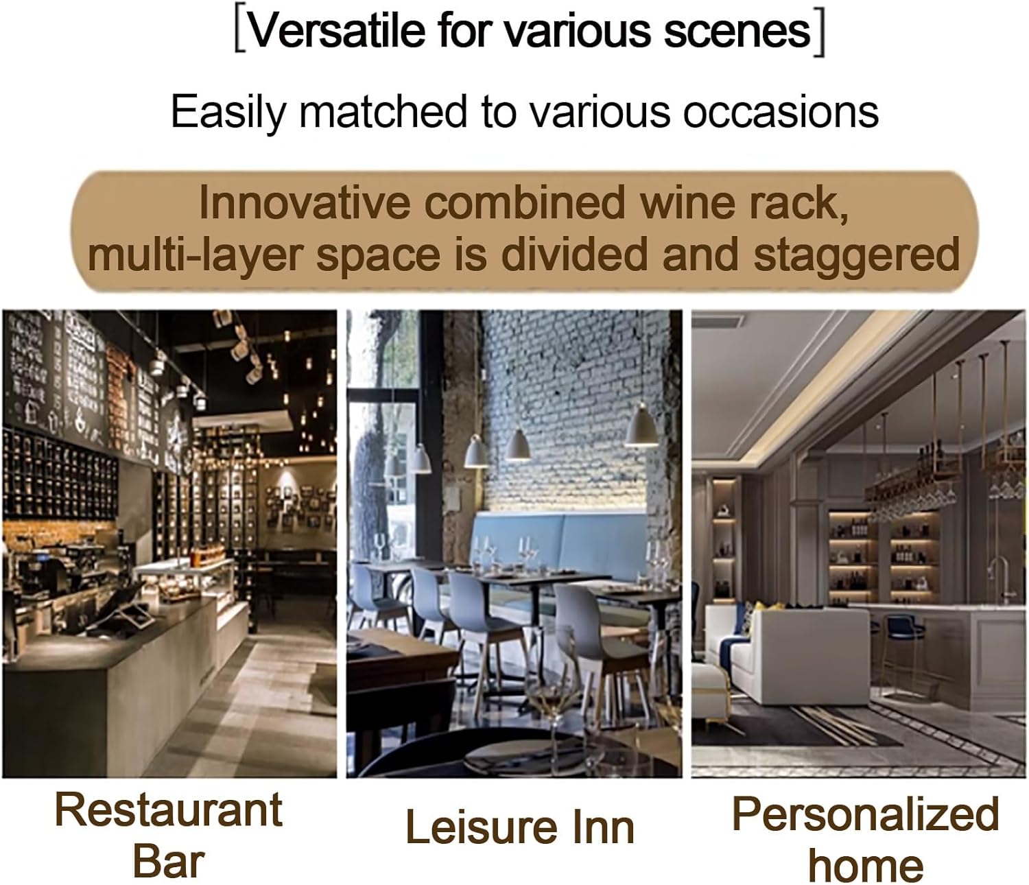 ワインラック 壁掛けワインラック ワイングラスホルダー アイアンワインボトルホルダー 吊り下げゴブレットラック付き 吊り下げワインボ