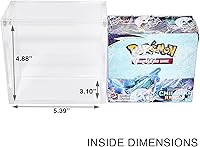 Vista 2 de Viturio Vitrina de acrílico compatible con Pokemon Booster Box apilable magnético superior con protección UV premium