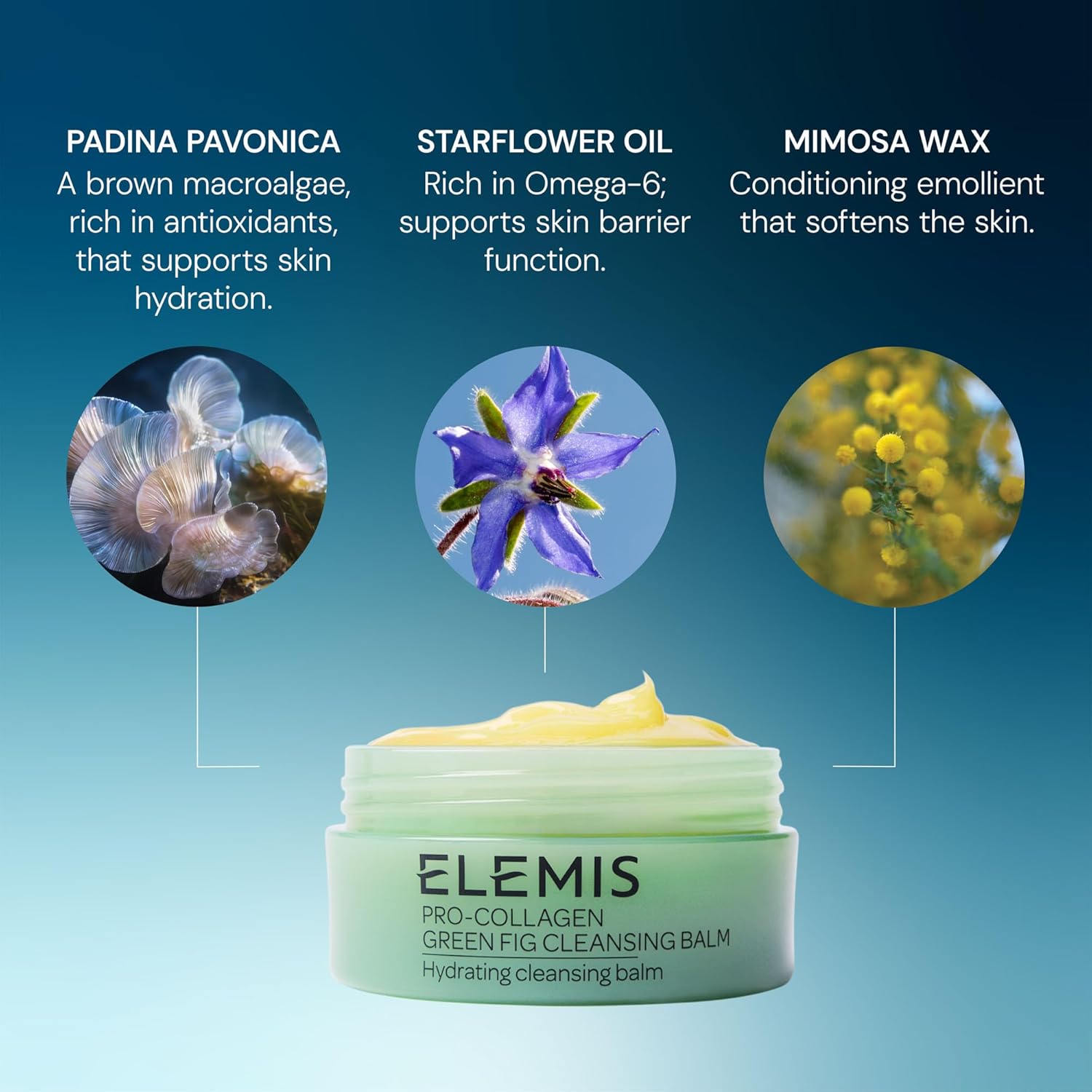 ELEMIS Pro-Collagen Cleansing Balm 3-in-1 Facial Cleanser for All Skin Types, Daily Skincare to Soften, Deep Cleanse & Hydrate, Makeup Remover - Image 5