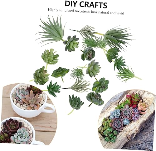 Miniatura 2 de IMIKEYA 60 piezas de suculentas artificiales de imitación para arreglos florales de terrario, mini decoración, suculentas artificiales sin maceta,