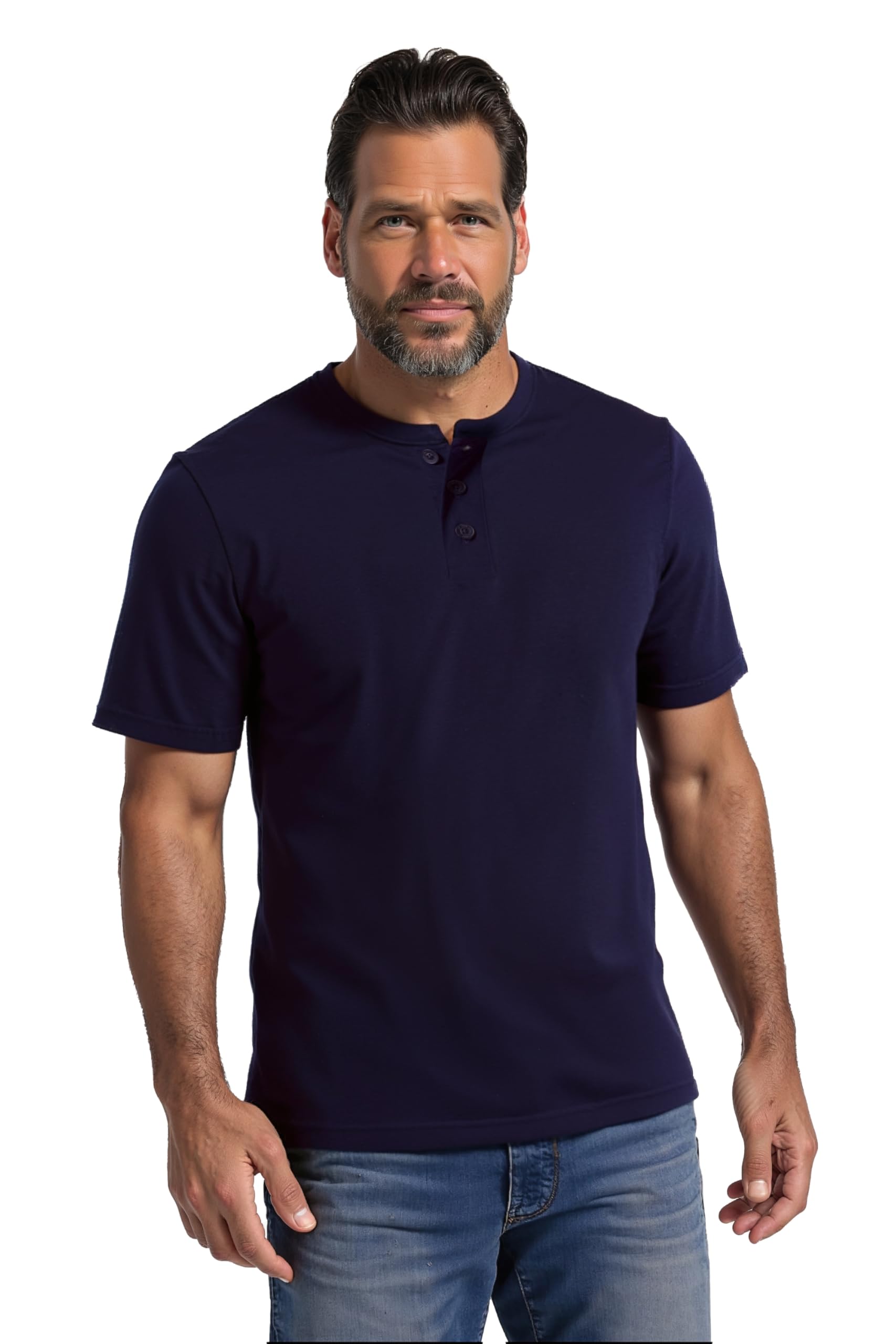 JP 1880 Maglie Serafino in Confezione Doppia con Scollo Rotondo e abbottonatura 708420