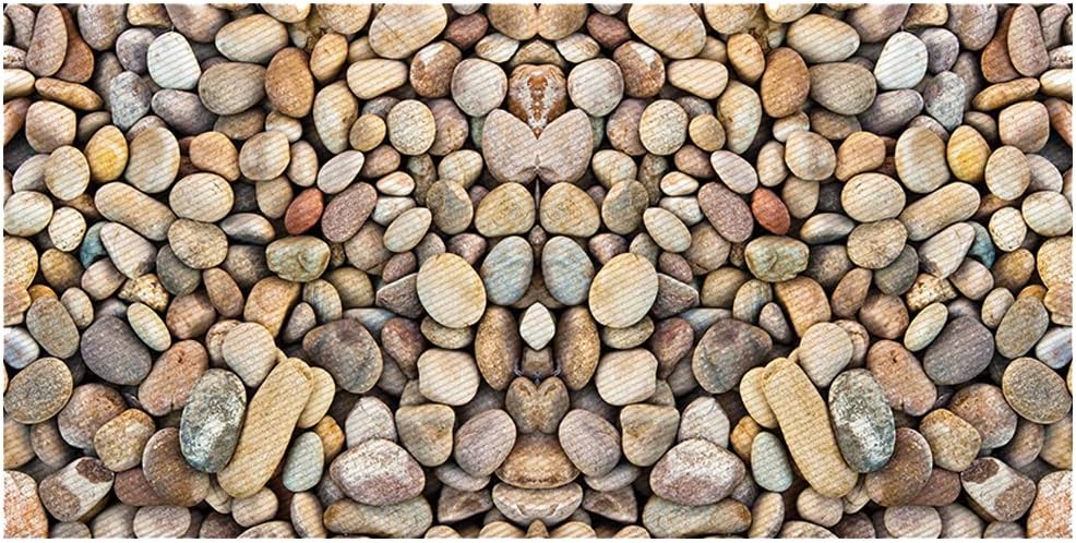 BJHAP Pebble Stone Floor Stickers Non-Slip Removable Wall Decals Murals Bathroom Kitchen Home Decor