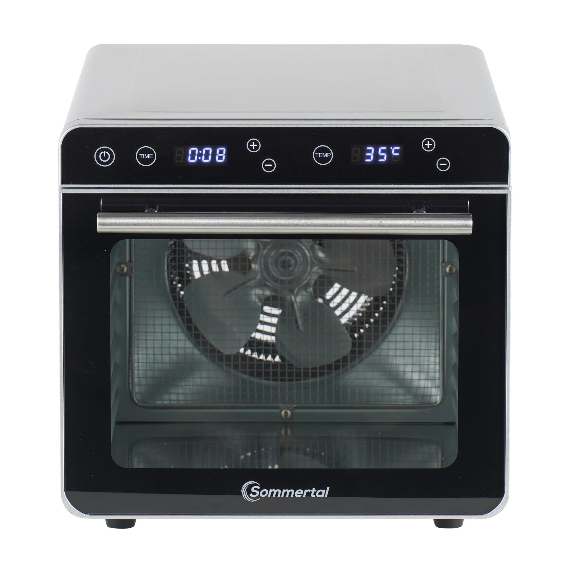 Sommertal Silence 700 XXL avec 8 grilles de séchage en acier inoxydable, affichage LED, minuterie de 24 heures, réglage de la température de (35 °C à 85 °C), avec livre de cuisine, déshydrateur