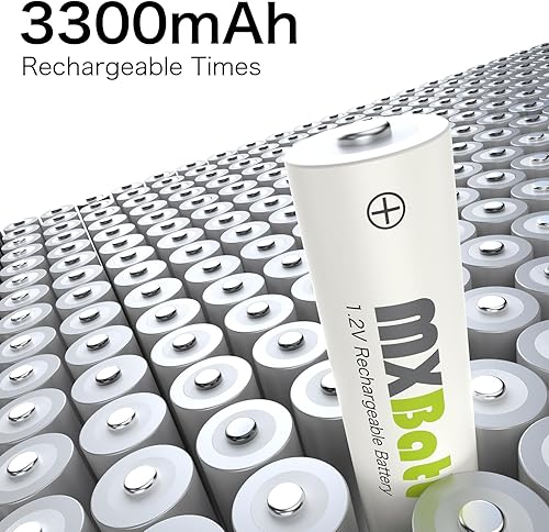 Miniatura 7 de Baterías AA recargables precargadas de alta capacidad 3300mAh NiMH Doble A Batería 1.2V Baja autodescarga Paquete de 24, para teléfonos