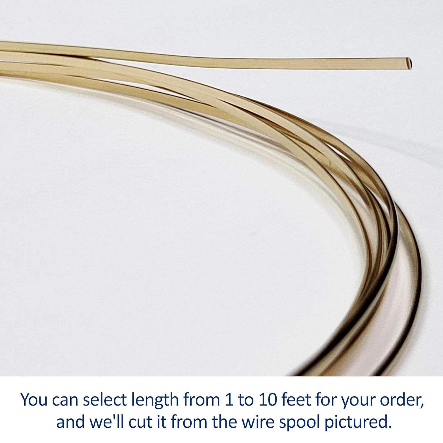 14 Gauge, Half-Round, Dead Soft, 14/20 Yellow Gold-Filled Wire - 1 FT - for Jewelry Art from WIZART