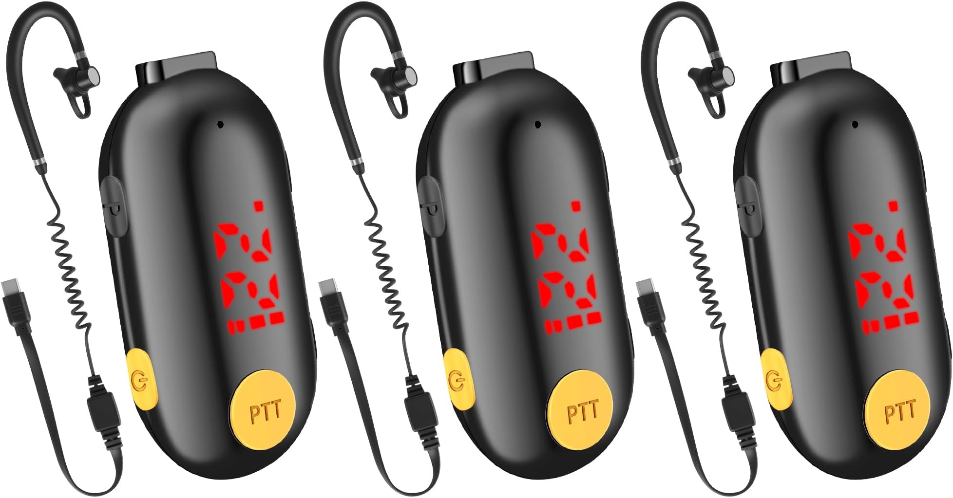 Super Mini Walkie Talkies, Portable Two-Way Radios for Restaurants, Outdoor Sports, Retail Stores, Hospital & Travel – 3 Pack