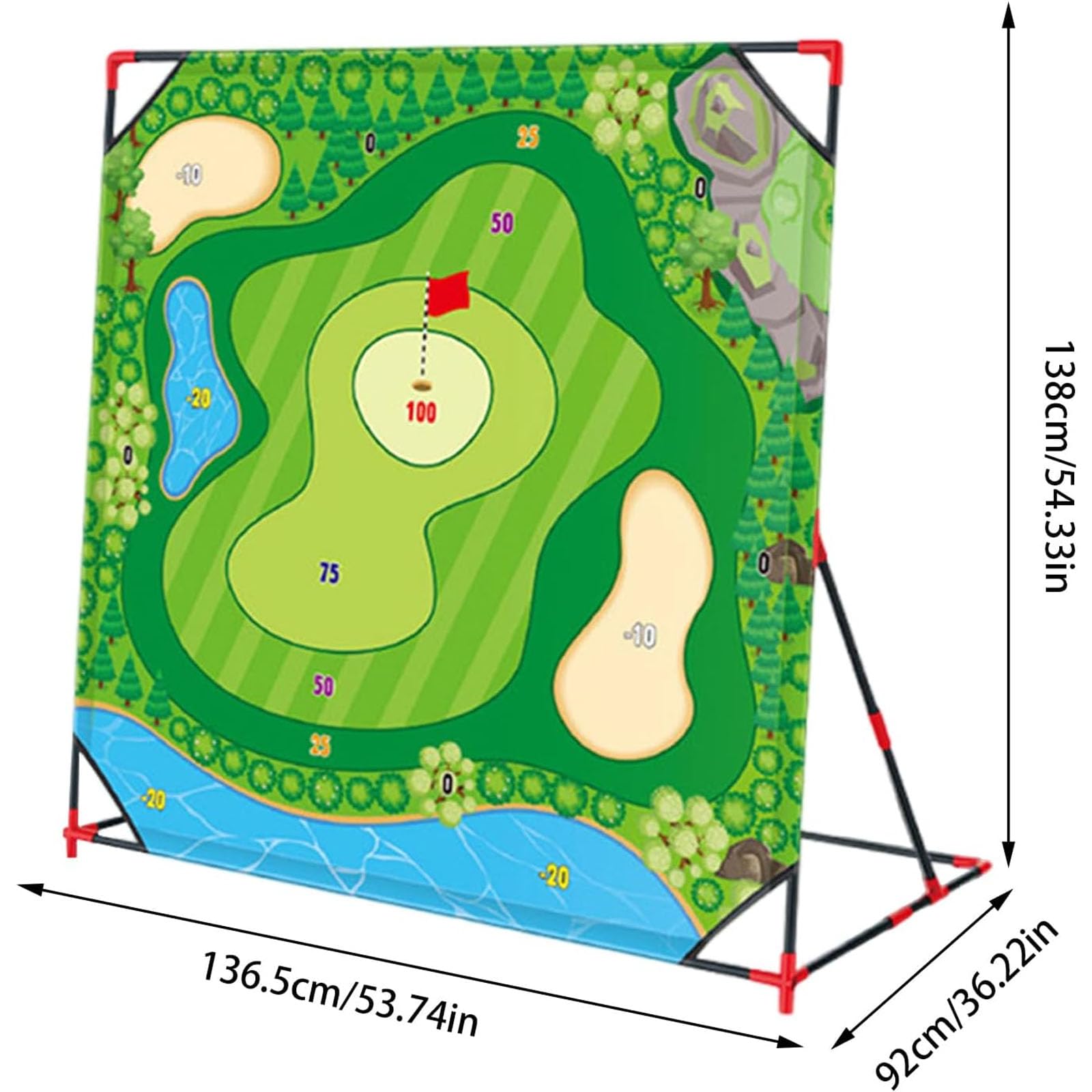 Ensemble De Jeu De Golf Chipping Battle, Entraîneur De Swing Professionnel avec Tapis D'entraînement Et Mur Cible pour Le Développement des Compétences, Tous âges