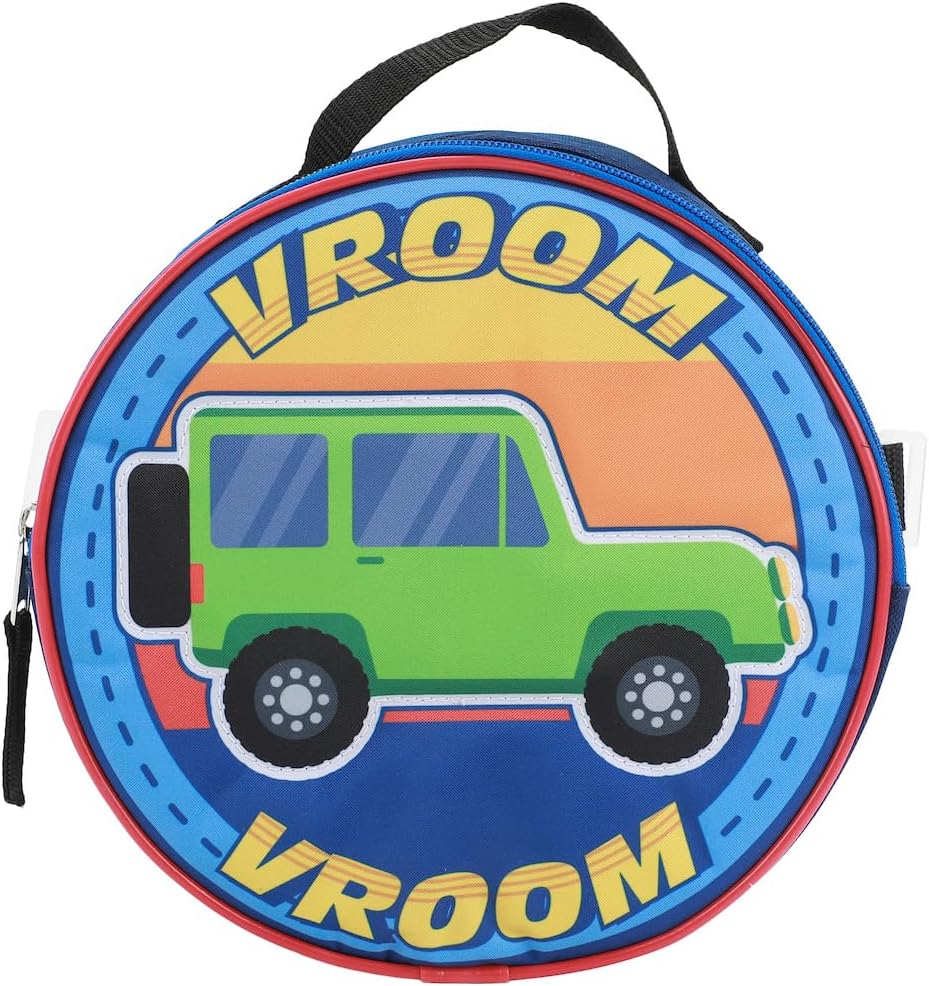 Bioworld Vroom Vroom Cars and Trucks 5-Piece Backpack & Lunchbox Set