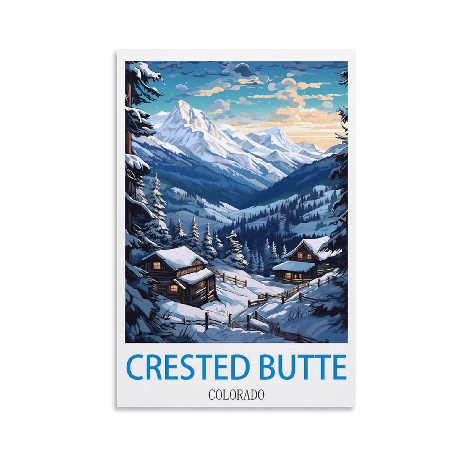 EZMLFA Diamond Painting Kits for Adults,Crested Butte Colorados 5D Diamond Painting Kit for Adults Beginners, DIY Full Round Drill Gem Art Kits for Home 40x50cm