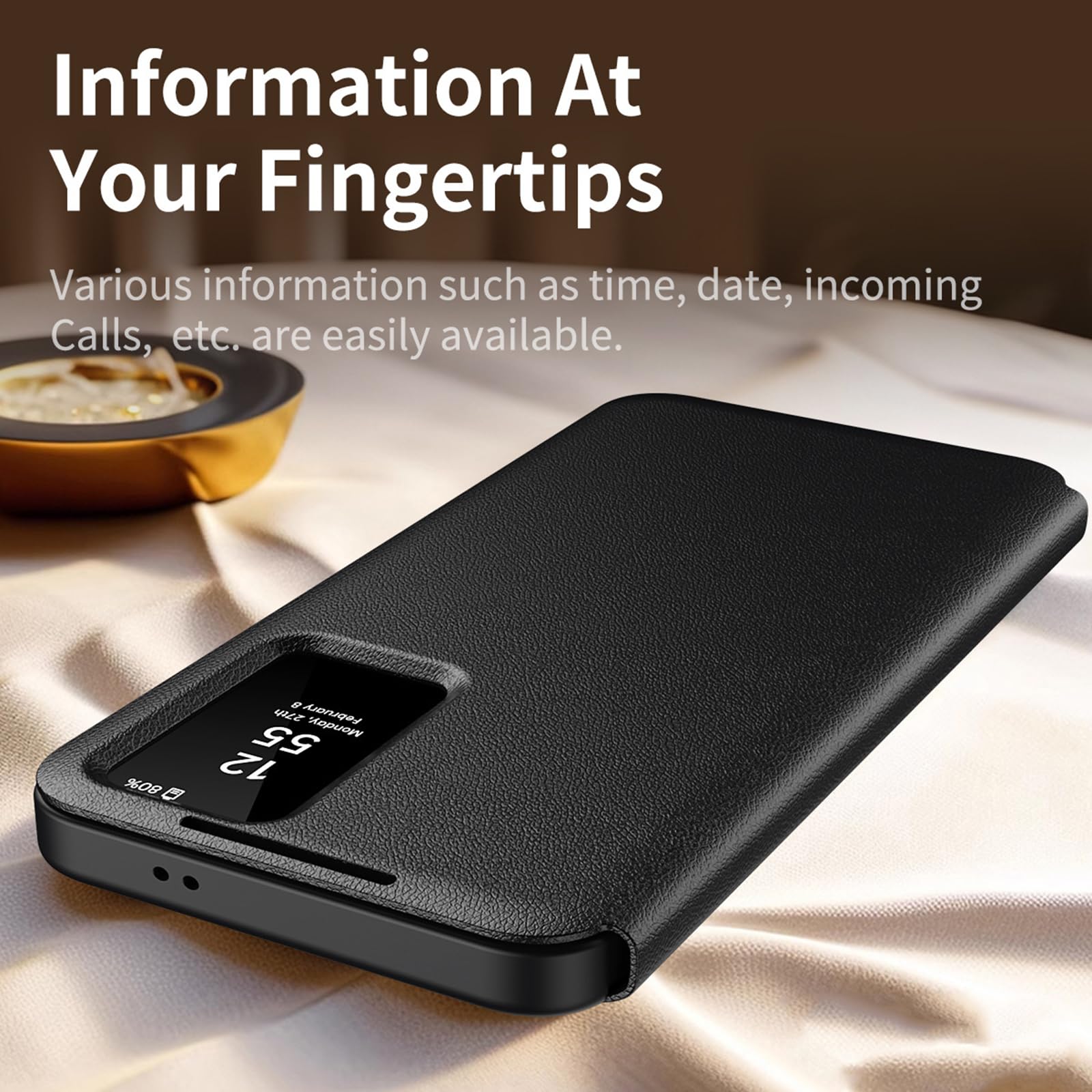 Etui do Samsung Galaxy S26 Ultra/S26+/S26, inteligentne okienne, skórzane, na telefon komórkowy, z klapką, odporne na uderzenia, fioletowe, S26+