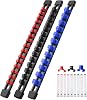 Reniteco Socket Organizer Drive ABS Tools-Socket Holder, Premium Quality 3 Pieces Holders Kit 1/4-Inch x 16 Clips, 3/8-Inch x 15 Clips, 1/2-Inch x 12 Clips