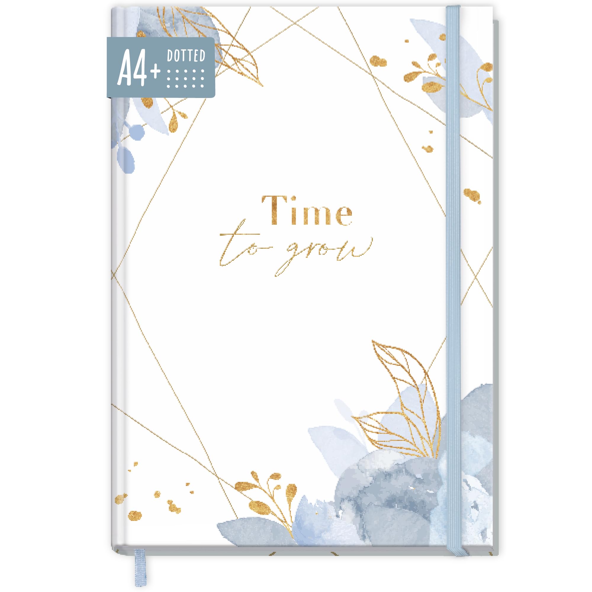 paper&you® Dotted Journal gestippeld notitieboek A5 met elastiek Flower Joy 156 pagina's, agenda - duurzaam & klimaatvriendelijk