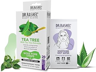 Tea Tree Nose Strips (Pack of 20) - 10 Pore Strips + 10 Wipes for Deep Cleansing & Blackhead Removal | Refreshing & Natura... Price In India
