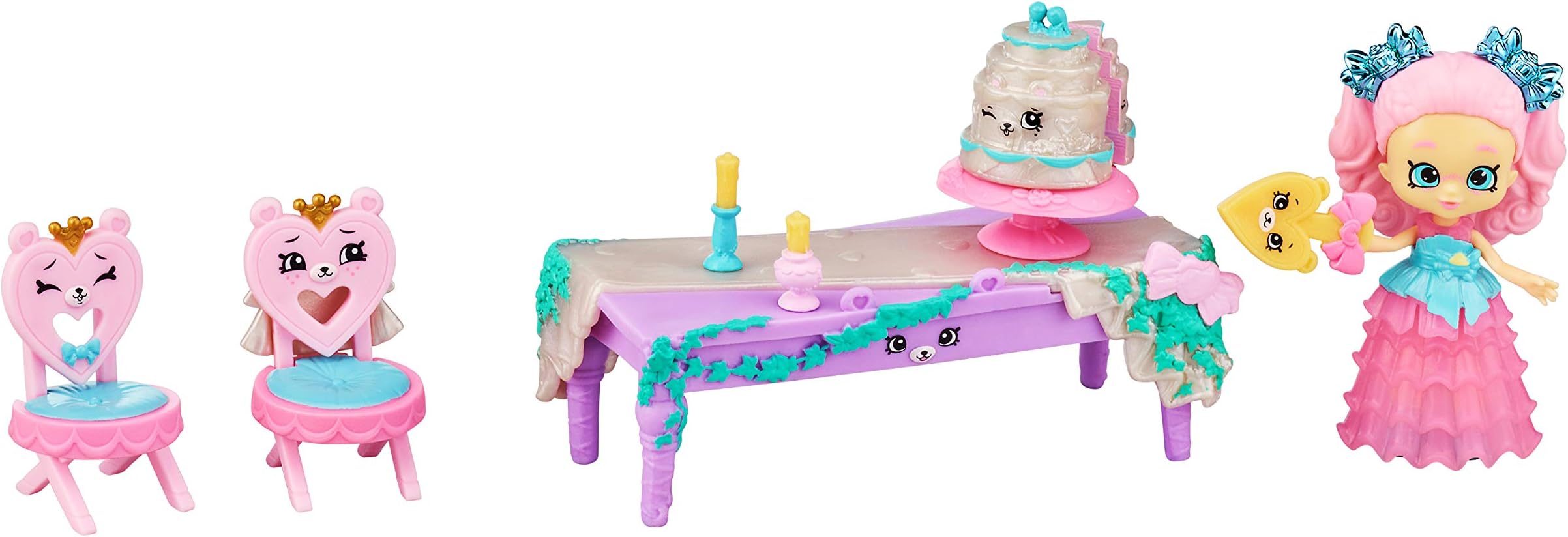 Shopkins Happy Places Royal Wedding Scene Pack with Lil' Princess or Groom and Petkins Inside - Styles May Vary