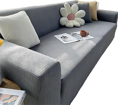 تمتد أريكة Slipcovers، 70.9-90.6 بوصة تمتد قابل للغسل القطبية الصوف يغطي الأريكة، غير زلة الحيوانات الأليفة غطاء الأريكة مع الأشرطة المرنة غطاء حامي الأثاثالضوء الرمادي