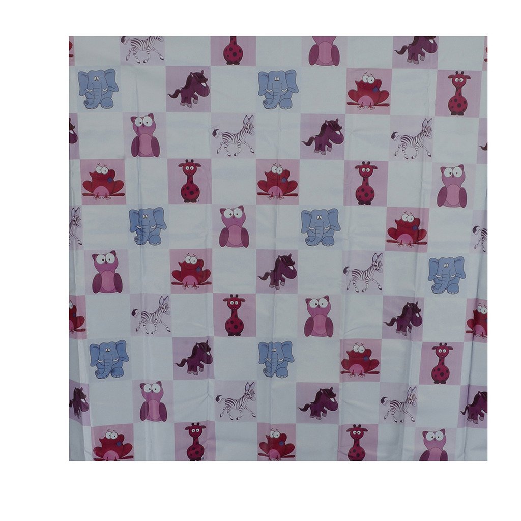 Aarushi Baby Pink Rubber Mat with Animals Print Color May Vary 2
