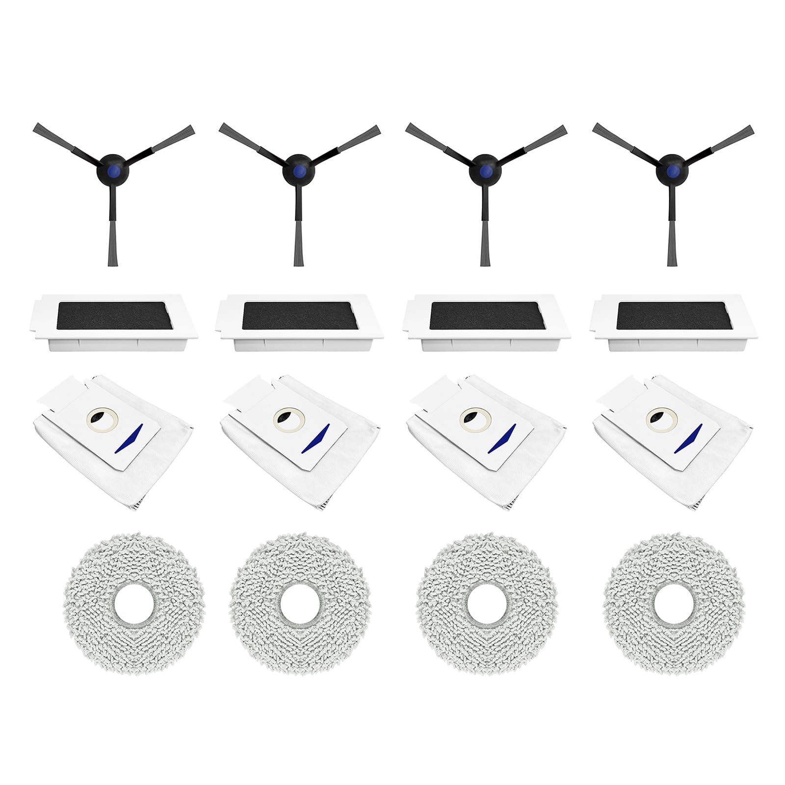 Msioytog Cleaning Rags Side Brush Mop Pads Bags for T30Pro / Accessory Set